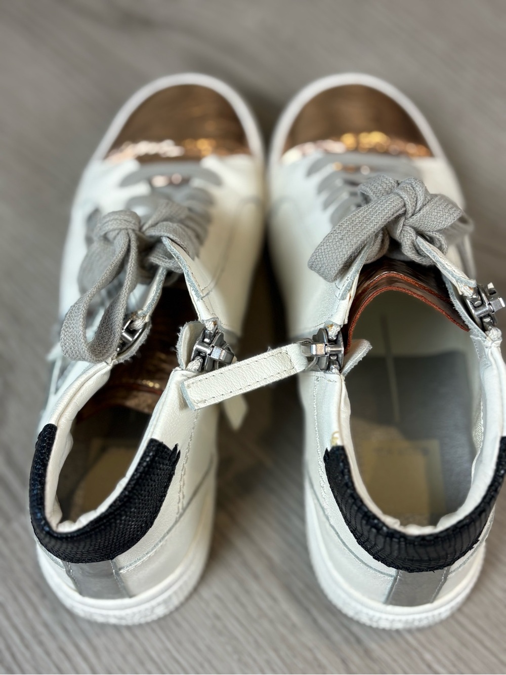 Dolce Vita Zonya Sneakers with Metallic Rose Gold Toe - Picture 5 of 8